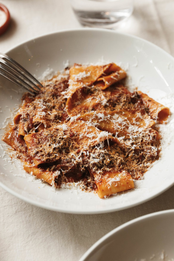 Beef shin pappardelle. 