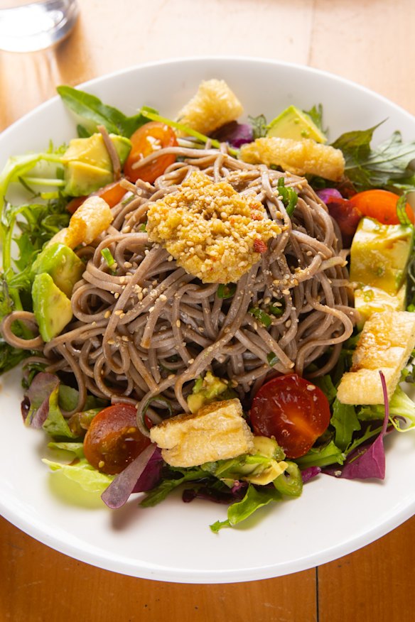 Soba noodle salad.