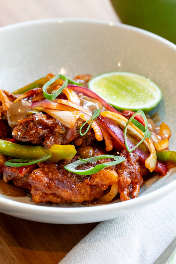 Hot butter soft-shell crab.