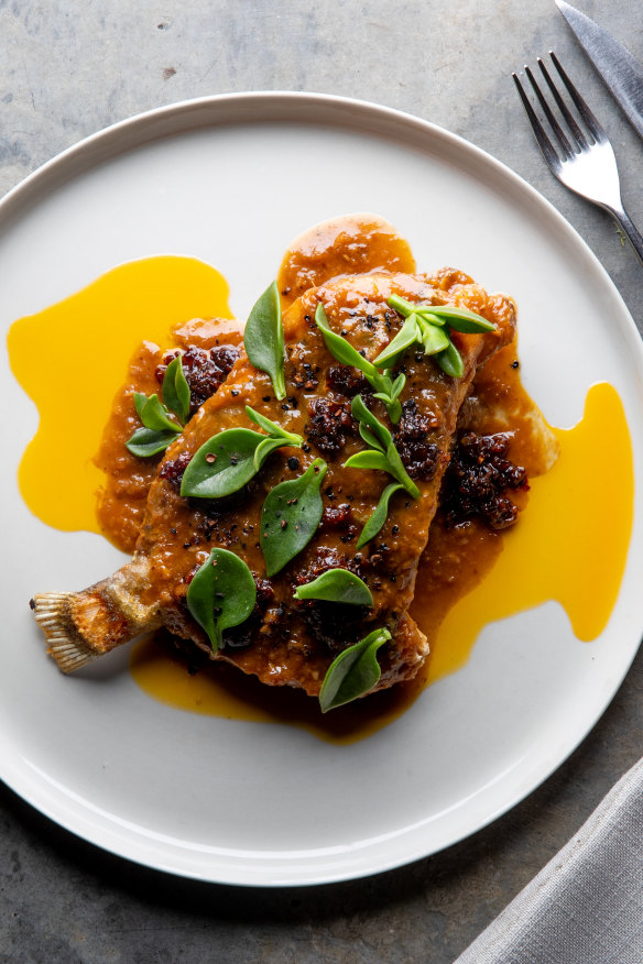 Whole John Dory on the bone with XO butter.