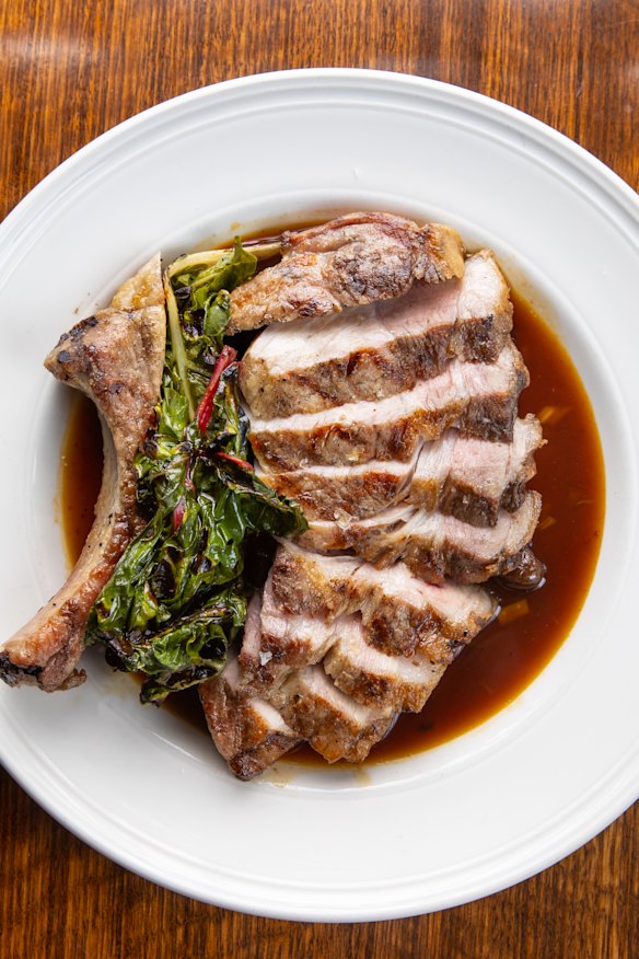 The kitchen grills a pork chop better than many restaurants.