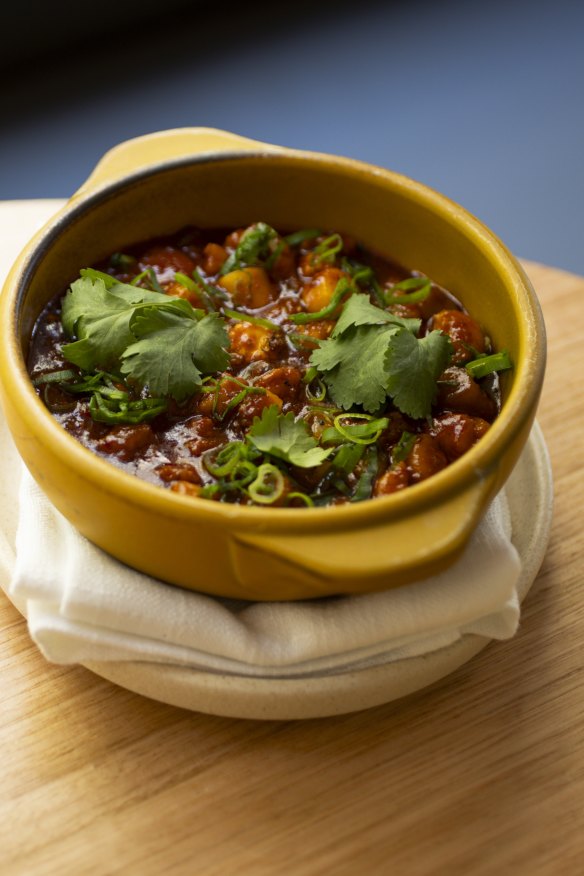 Remixed mapo tofu.