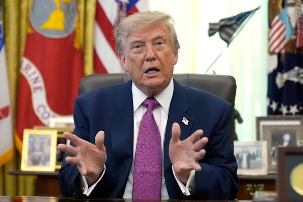 President Donald Trump speaks in the Oval Office of the White House, Thursday, Aug. 27, 2026, in Washington