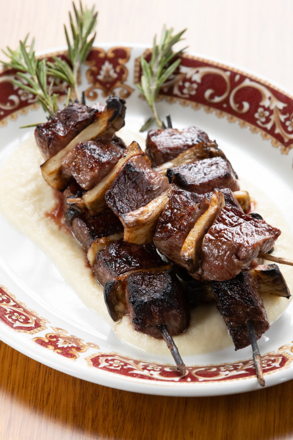 Wagyu skewers.
