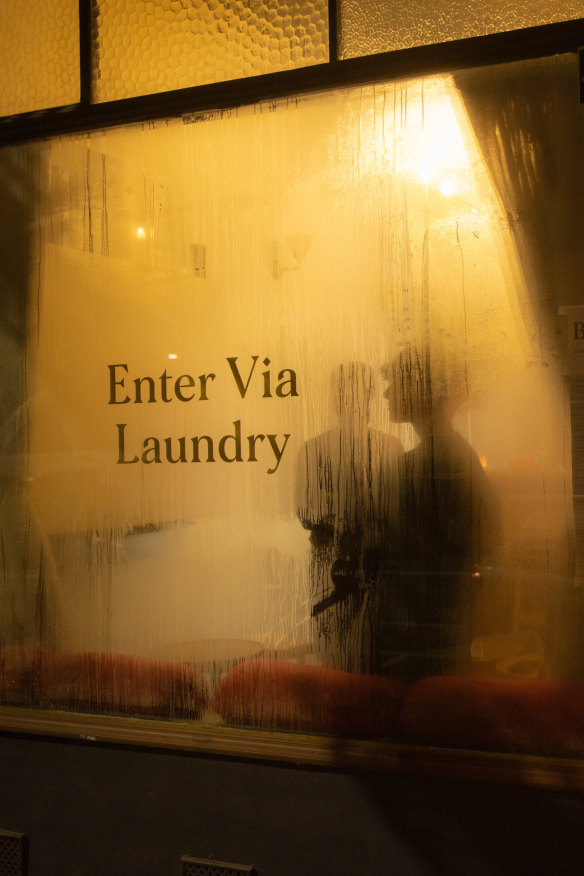 The bar’s not-so-discreet entrance.