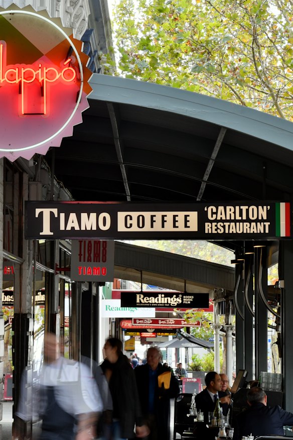 Outside the Lygon Street stalwart.