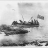 A scene from a 1970 re-enactment of Captain Cook’s landing at Kurnell, NSW