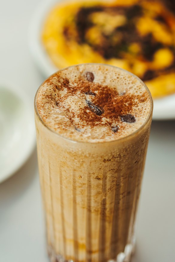 Shaken tahini latte.