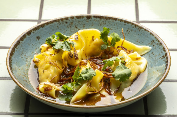 Crayfish dumplings.
