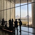 There’s an unobstructed view of the pyramids from the museum.