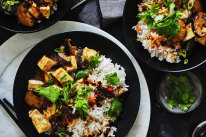 Danielle Alvarez’s shiitake mushroom mapo tofu.