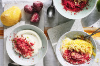Frozen fruit iced yoghurt.