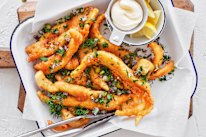 Beer-battered fish.