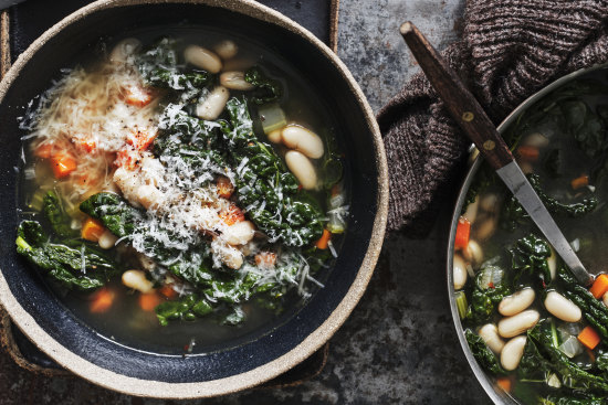 Julia Busuttil Nishimura’s white bean, cavalo nero and parmesan soup.
