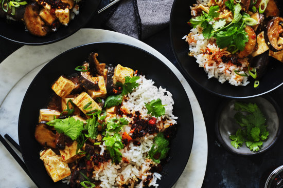 Danielle Alvarez’s shiitake mushroom mapo tofu.