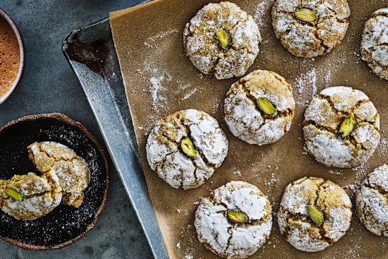 Julia Busuttil Nishimura’s pistachio amaretti.