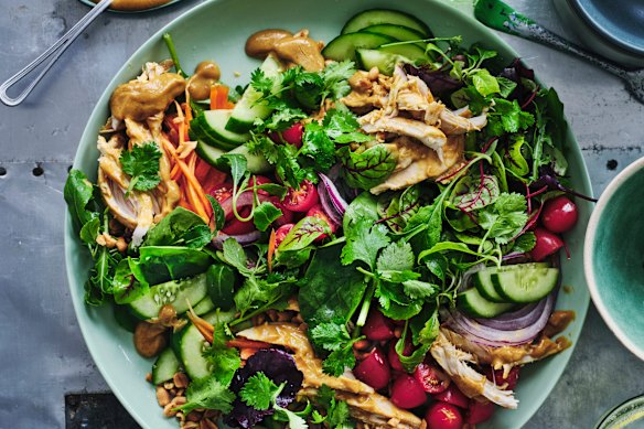Satay chicken salad.