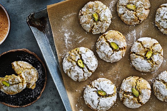 Julia Busuttil Nishimura’s pistachio amaretti.