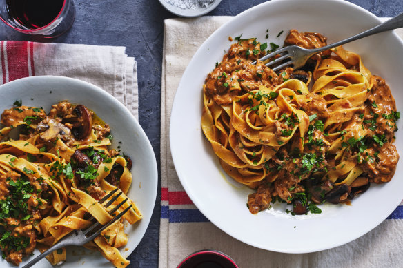 Mince stroganoff.