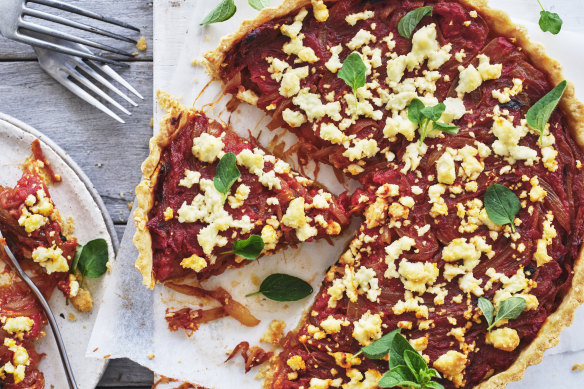 Helen Goh’s tomato, cheese and onion tart.