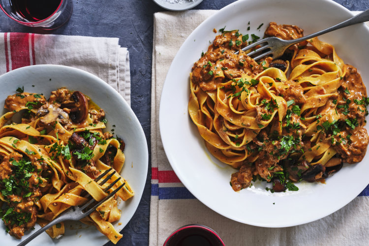 Mince stroganoff.