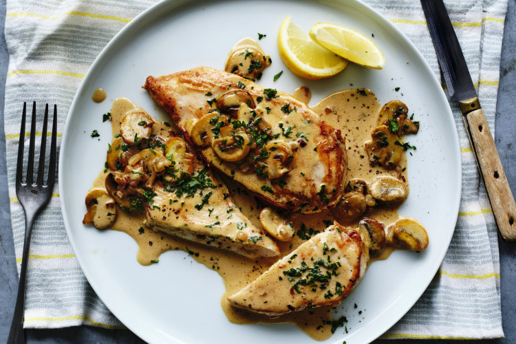 Adam Liaw’s chicken diane.