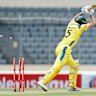 Matt Short was bowled offering no shot in the one-day international against Bangladesh.