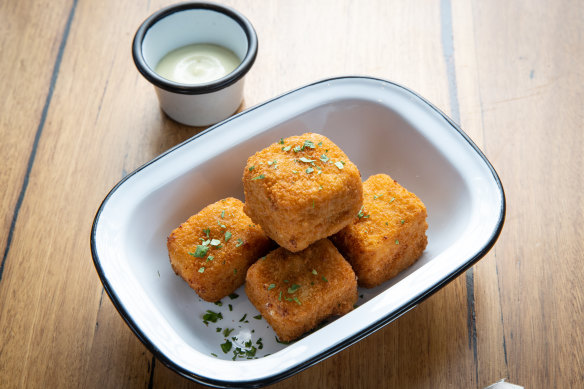 Mac-and-cheese bites.