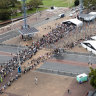 Thousands of Sydney fans queue for Taylor Swift merchandise