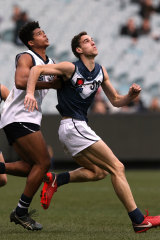Ben King playing as a forward in 2018.
