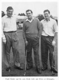 Sir Frank Packer (centre) with sons Clyde (left) and Kerry on the golf course in 1959.