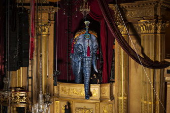 Moulin Rouge! The Musicalâs 220-kilogram elephant was carved from Styrofoam with a chainsaw. 