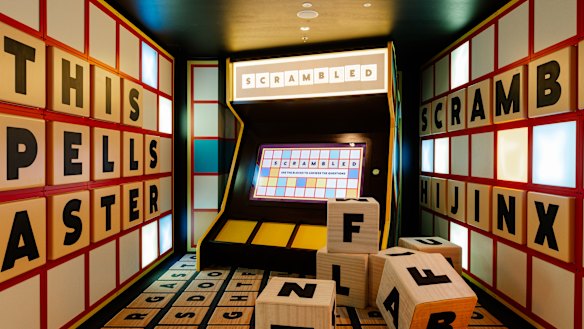 Guests at the Hijinx Hotel, a 1920s New York-themed venue in Alexandria, compete for points in immersive games rooms.