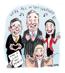 United: Staff at the Mills Oakley’s firm.