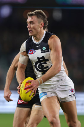 Patrick Cripps tore the game open early in the final quarter.
