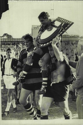 Ken Catchpole with the Shute Shield after winning in 1965.