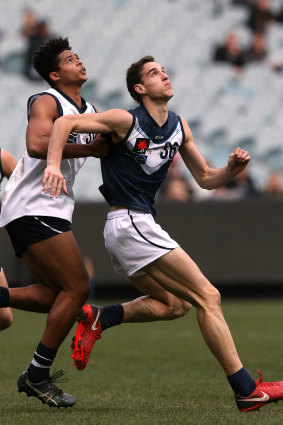 Ben King playing as a forward in 2018.