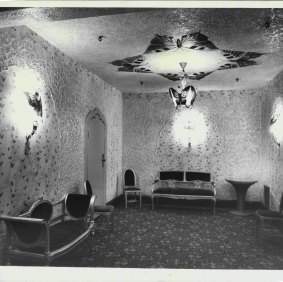 The beige Butterfly Room at the State Theatre in 1985.
