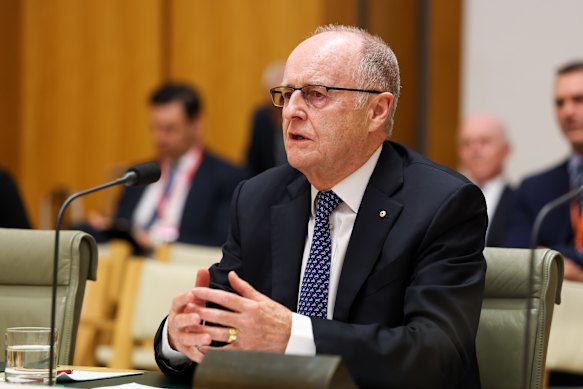 Westpac director Michael Ullmer speaks at the inquiry.