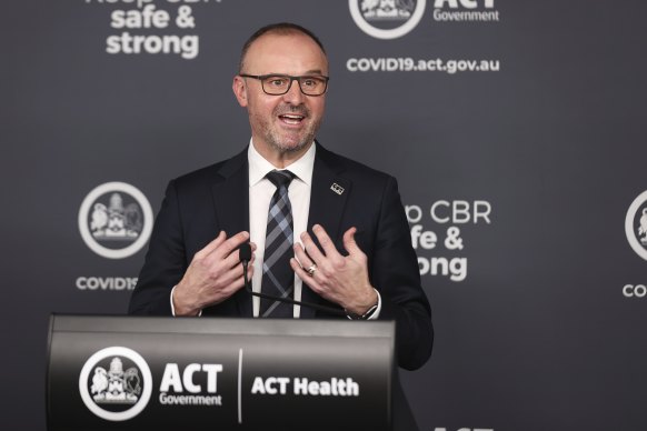 ACT Chief Minister Andrew Barr.