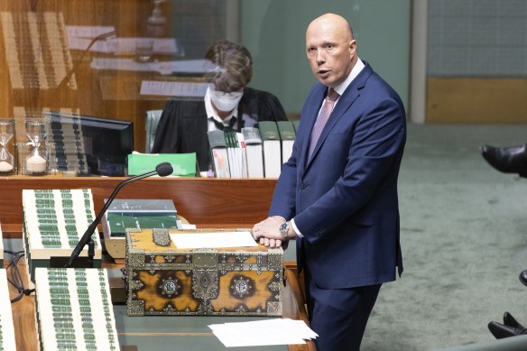Opposition Leader Peter Dutton on Monday.