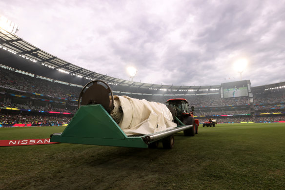 The covers were not needed on World Cup final day - but only by a narrow margin.