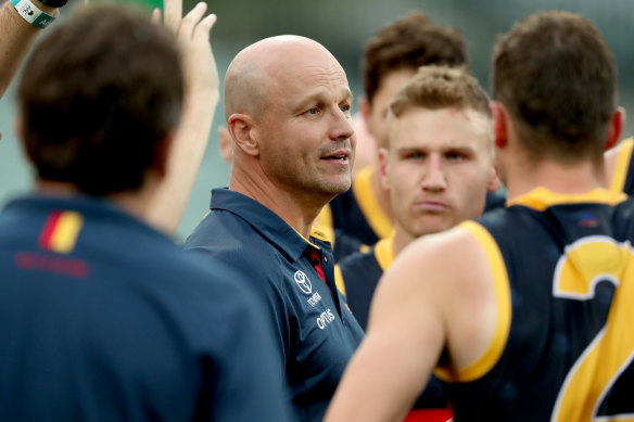 First-year Adelaide coach Matthew Nicks is "gutted" by the Crows' training transgression.