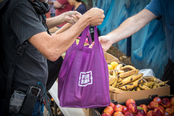 Foodbank Victoria says people with jobs have been using its services as they struggle to make ends meet.