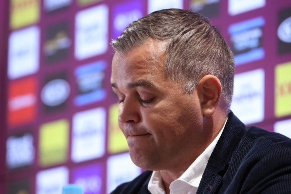 Anthony Seibold during his tenure as Brisbane coach