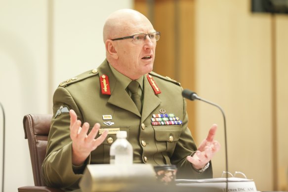 General Frewen at a Senate hearing in July. 