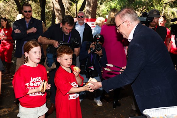 Albanese is campaigning in the marginal seat of Bass, to support Labor candidate Jess Teesdale.