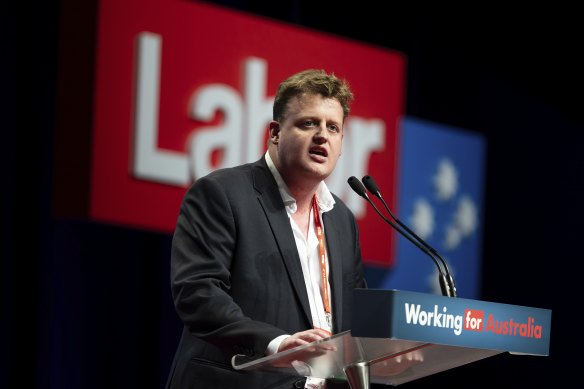 CFMEU national secretary Zach Smith at Labor’s national conference last year.