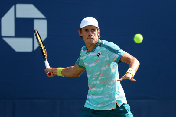 Australian Alex de Minaur in action at Flushing Meadows.