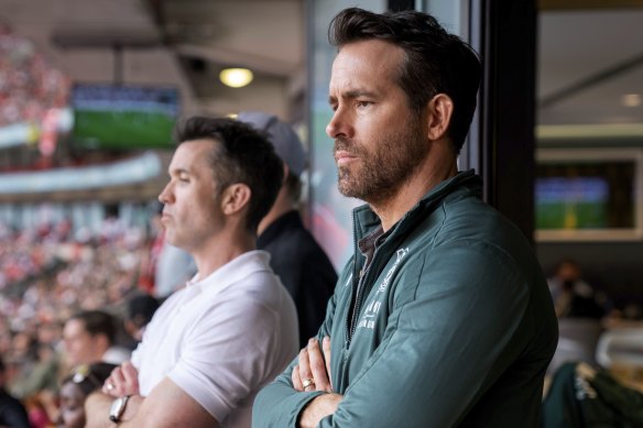 Wrexham owners Rob McElhenney, left, and Ryan Reynolds.